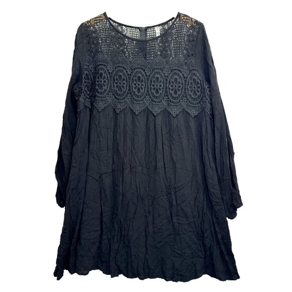 Xhilaration Women's Black Dress Open Sleeve Lace Size XXL NWT - Picture 1 of 8